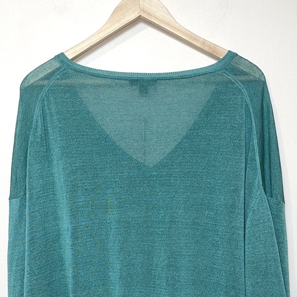 NWT J. Crew V-Neck Sweater with Side Buttons in Linen Blend - Picture 6 of 11